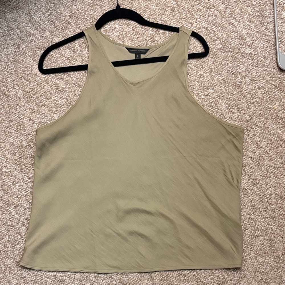 Banana Republic Olive Green Ribbed Tank Top